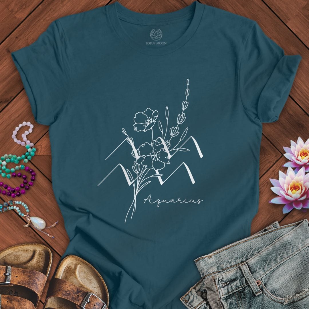 Boho Aquarius Tee Deep Teal