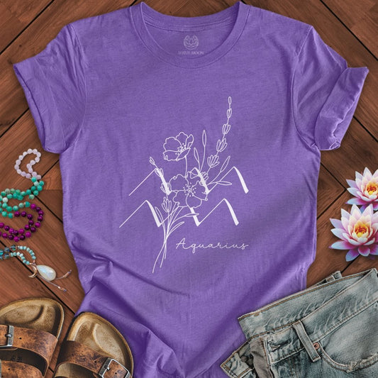 Boho Aquarius Tee Heather Team Purple