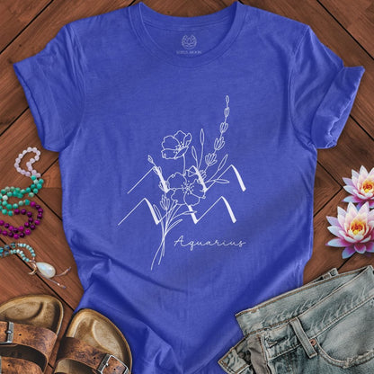 Boho Aquarius Tee Heather True Royal