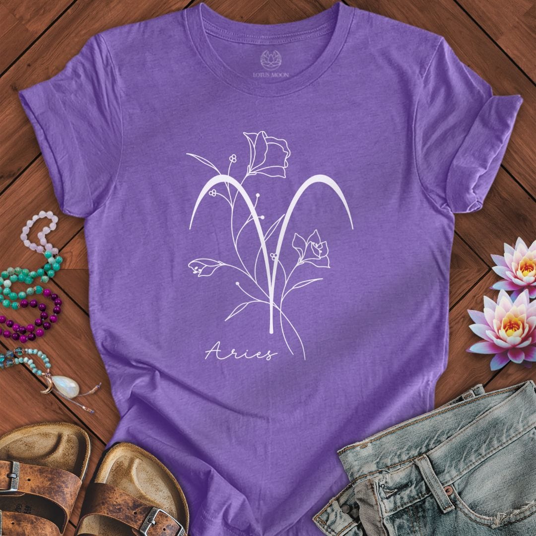 Boho Aries Tee Heather Team Purple