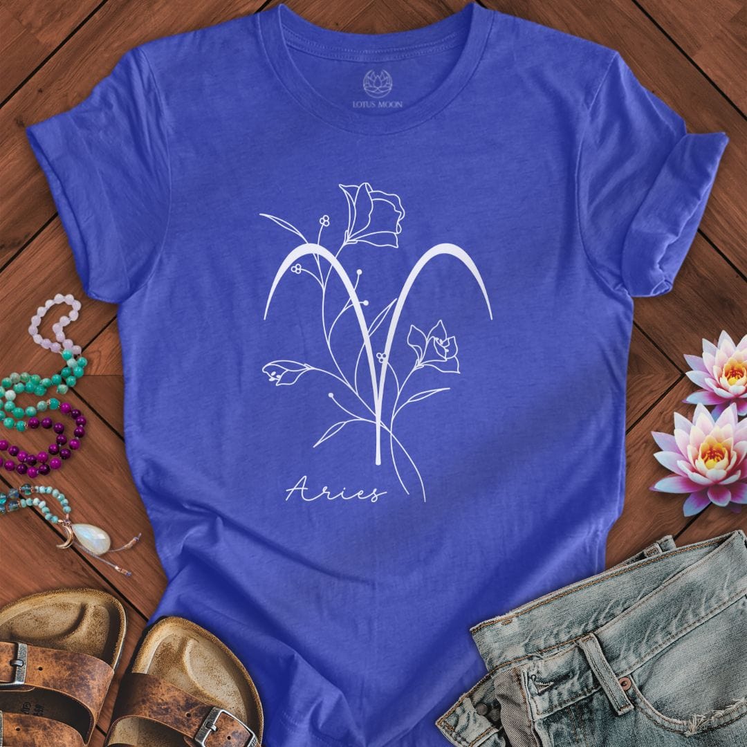 Boho Aries Tee Heather True Royal
