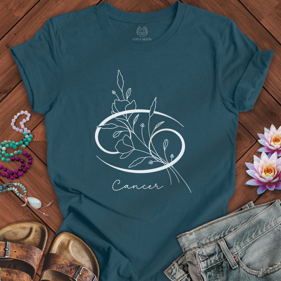 Boho Cancer Tee Deep Teal