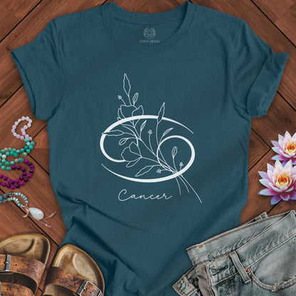 Boho Cancer Tee Deep Teal