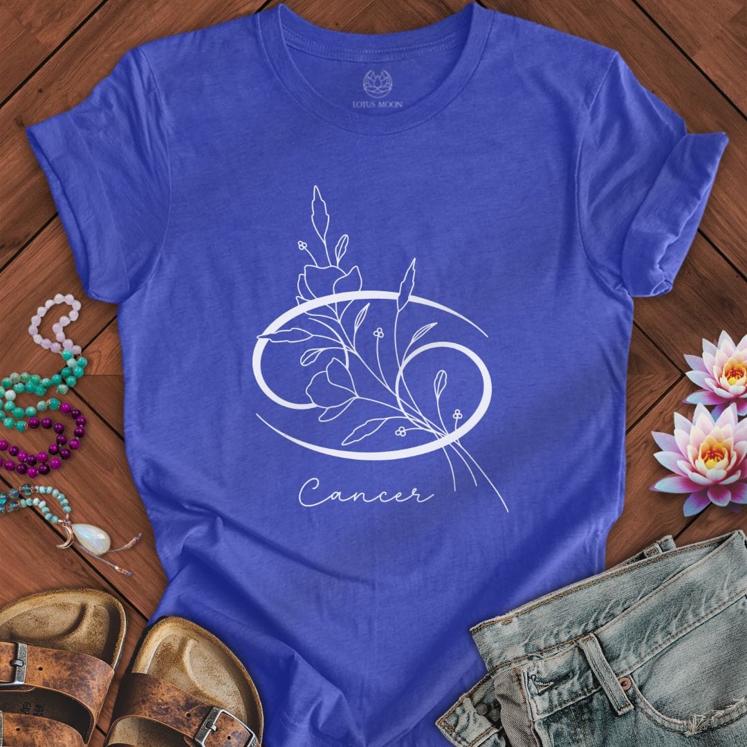Boho Cancer Tee Heather True Royal