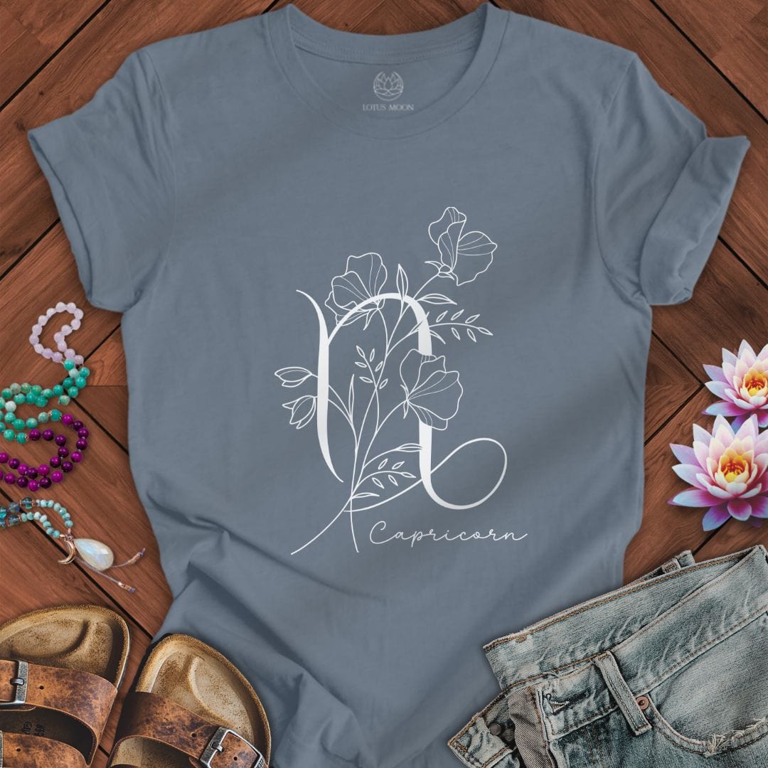 Boho Capricorn Tee Steel Blue