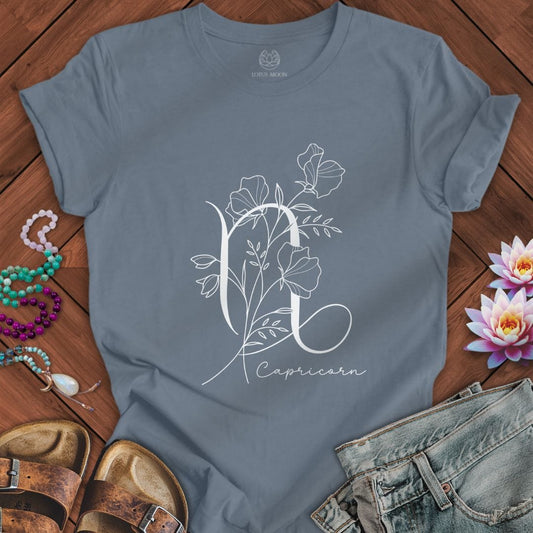 Boho Capricorn Tee Steel Blue