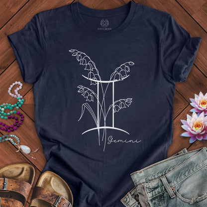 Boho Gemini Tee Heather Midnight Navy