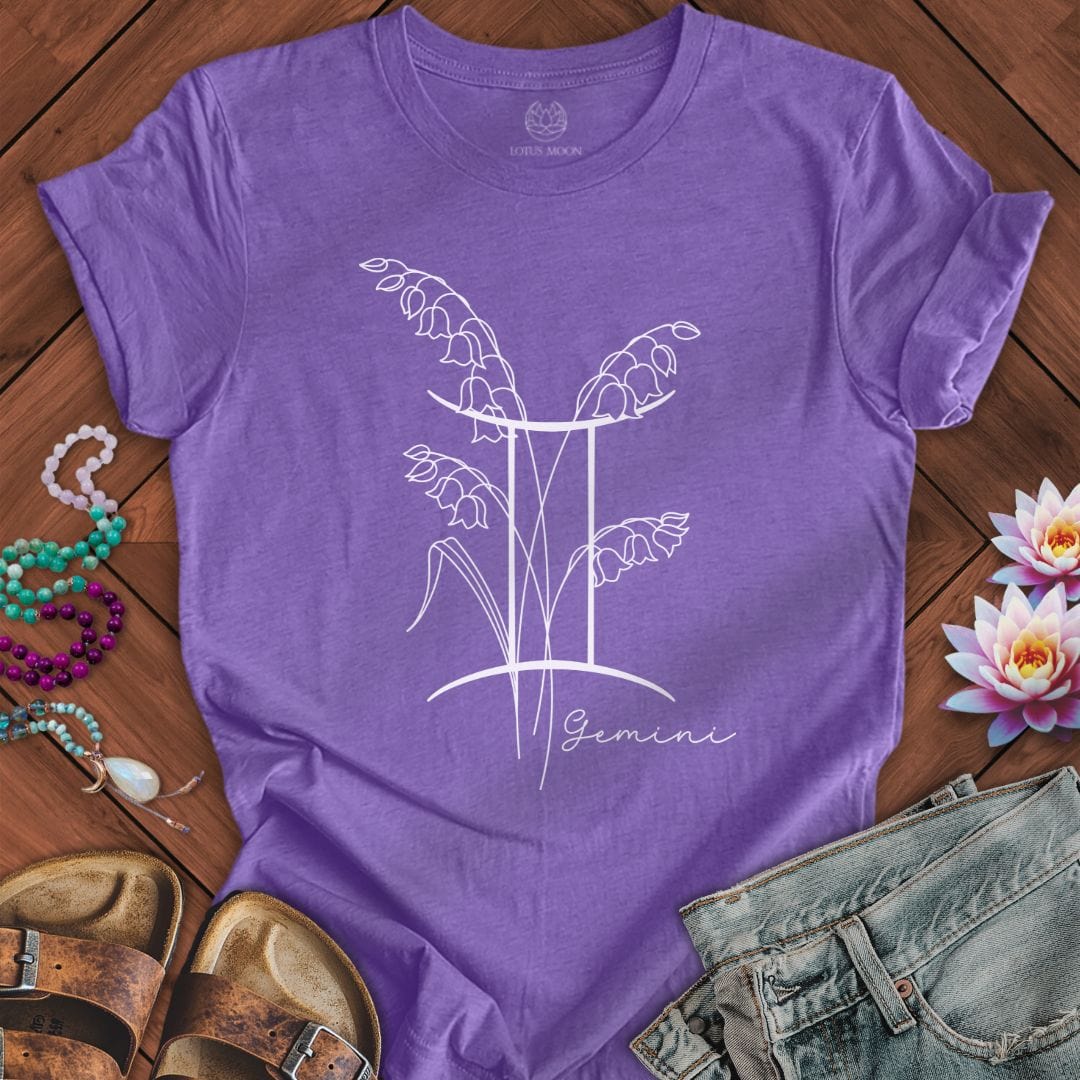 Boho Gemini Tee Heather Team Purple