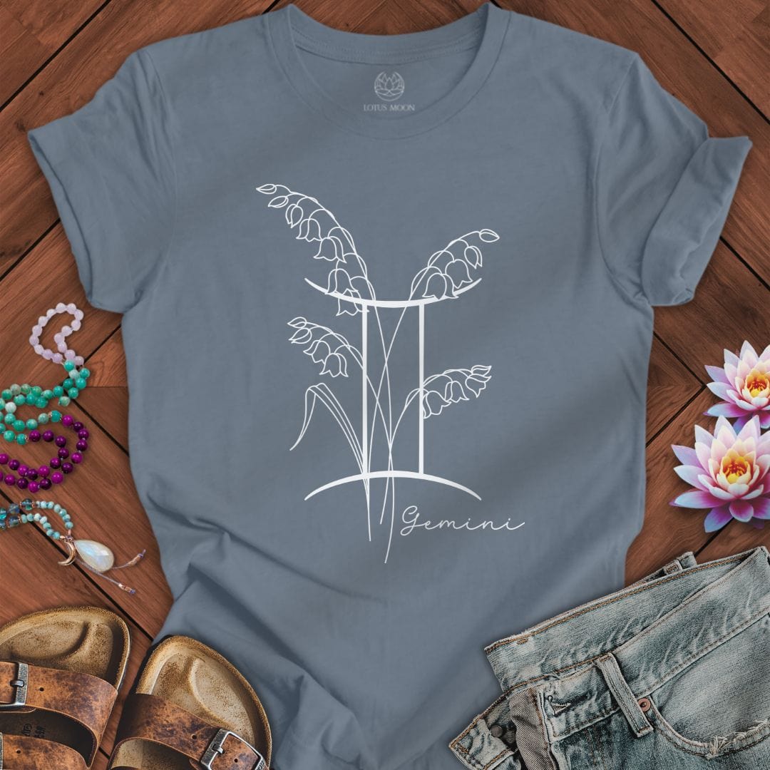 Boho Gemini Tee Steel Blue