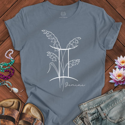 Boho Gemini Tee Steel Blue