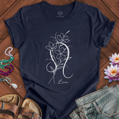 Boho Leo Tee Heather Midnight Navy