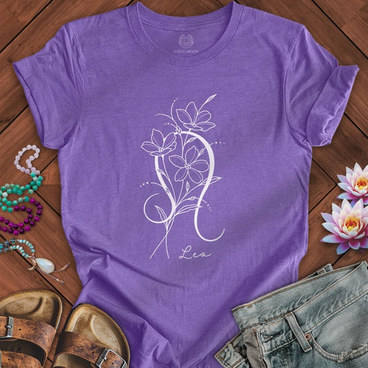 Boho Leo Tee Heather Team Purple