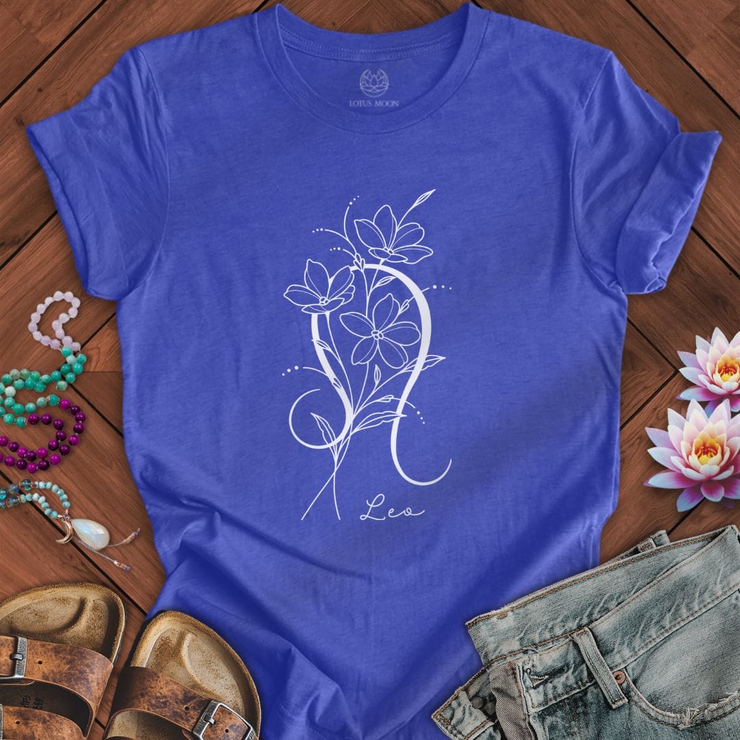 Boho Leo Tee Heather True Royal