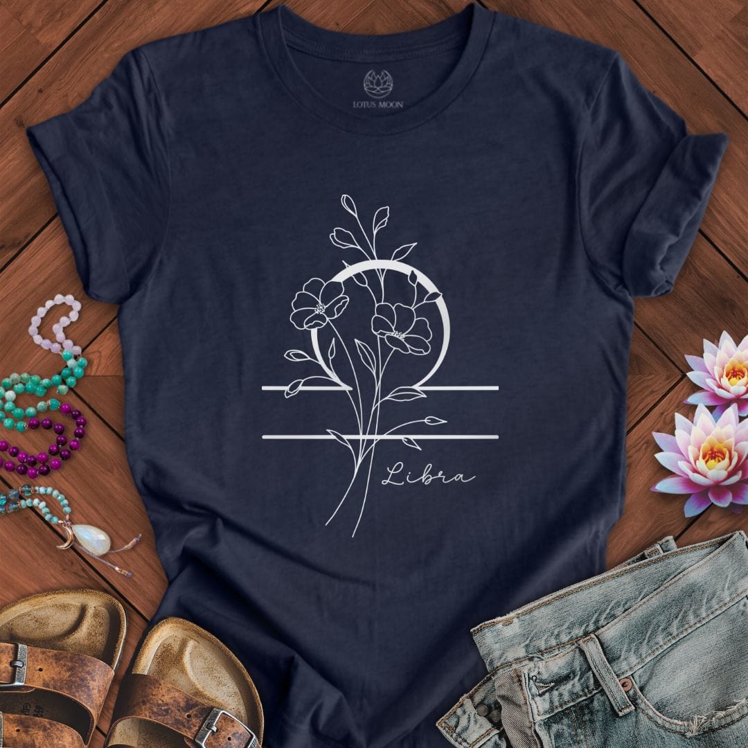 Boho Libra Tee Heather Midnight Navy
