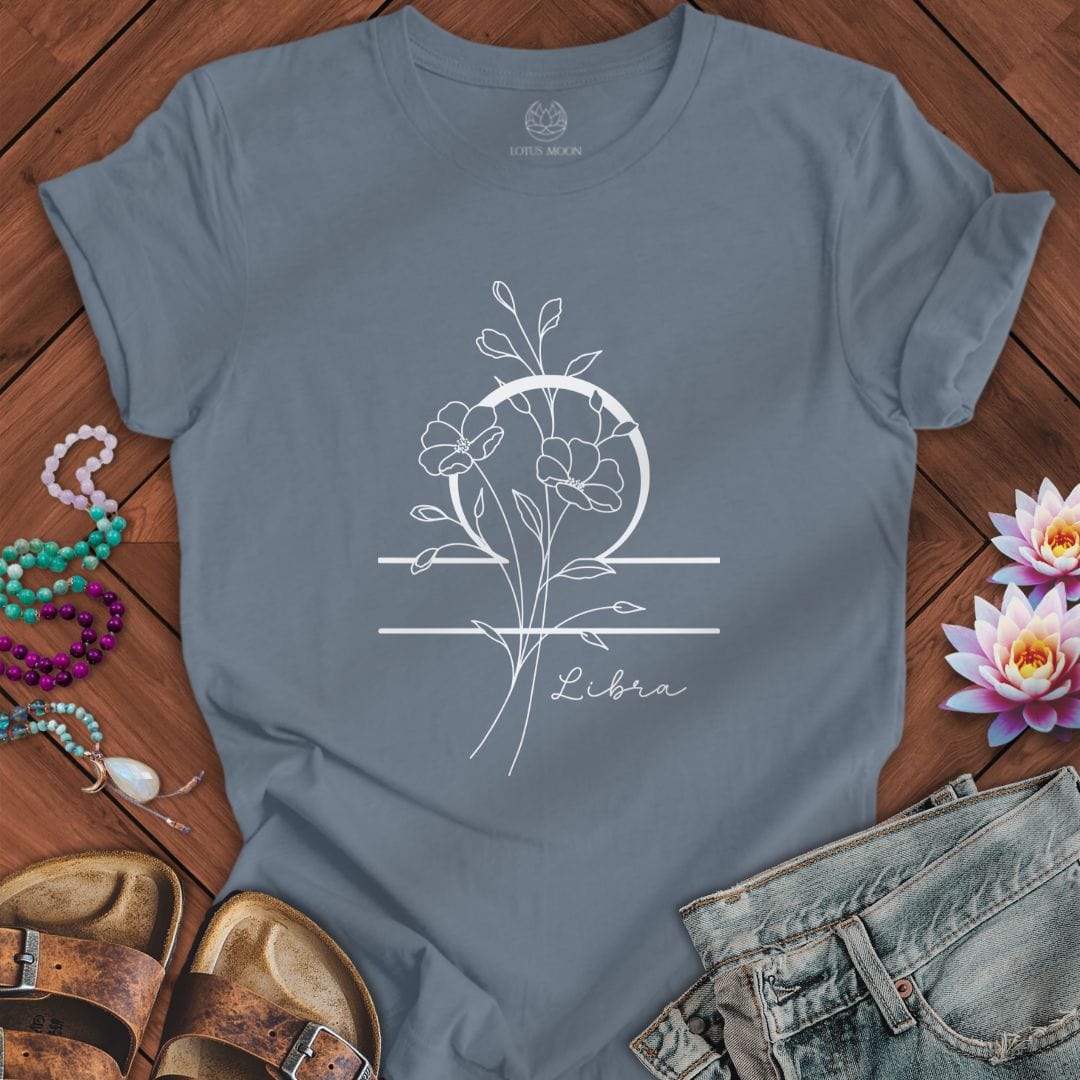 Boho Libra Tee Steel Blue