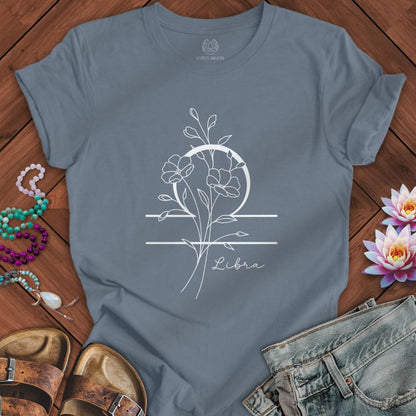 Boho Libra Tee Steel Blue