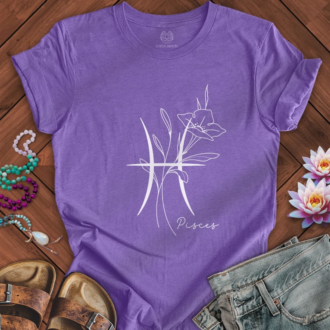 Boho Pisces Tee Heather Team Purple