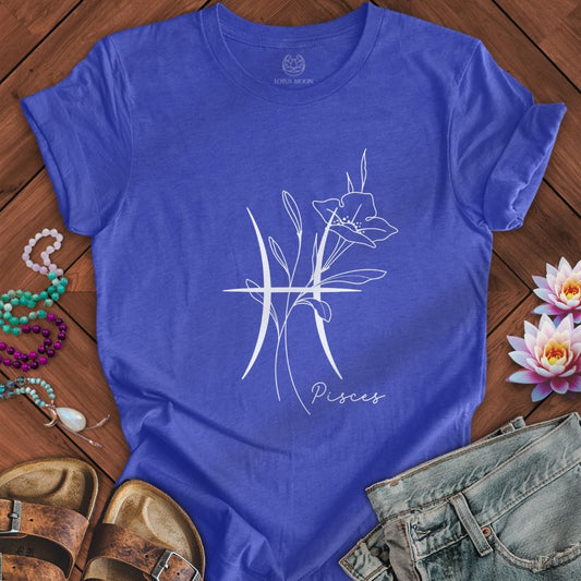 Boho Pisces Tee Heather True Royal