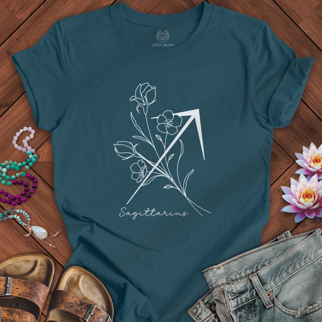 Boho Sagittarius Tee Deep Teal