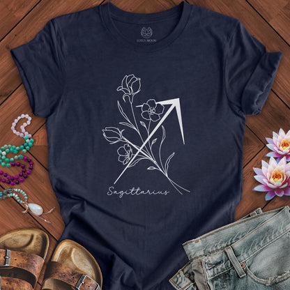 Boho Sagittarius Tee Heather Midnight Navy