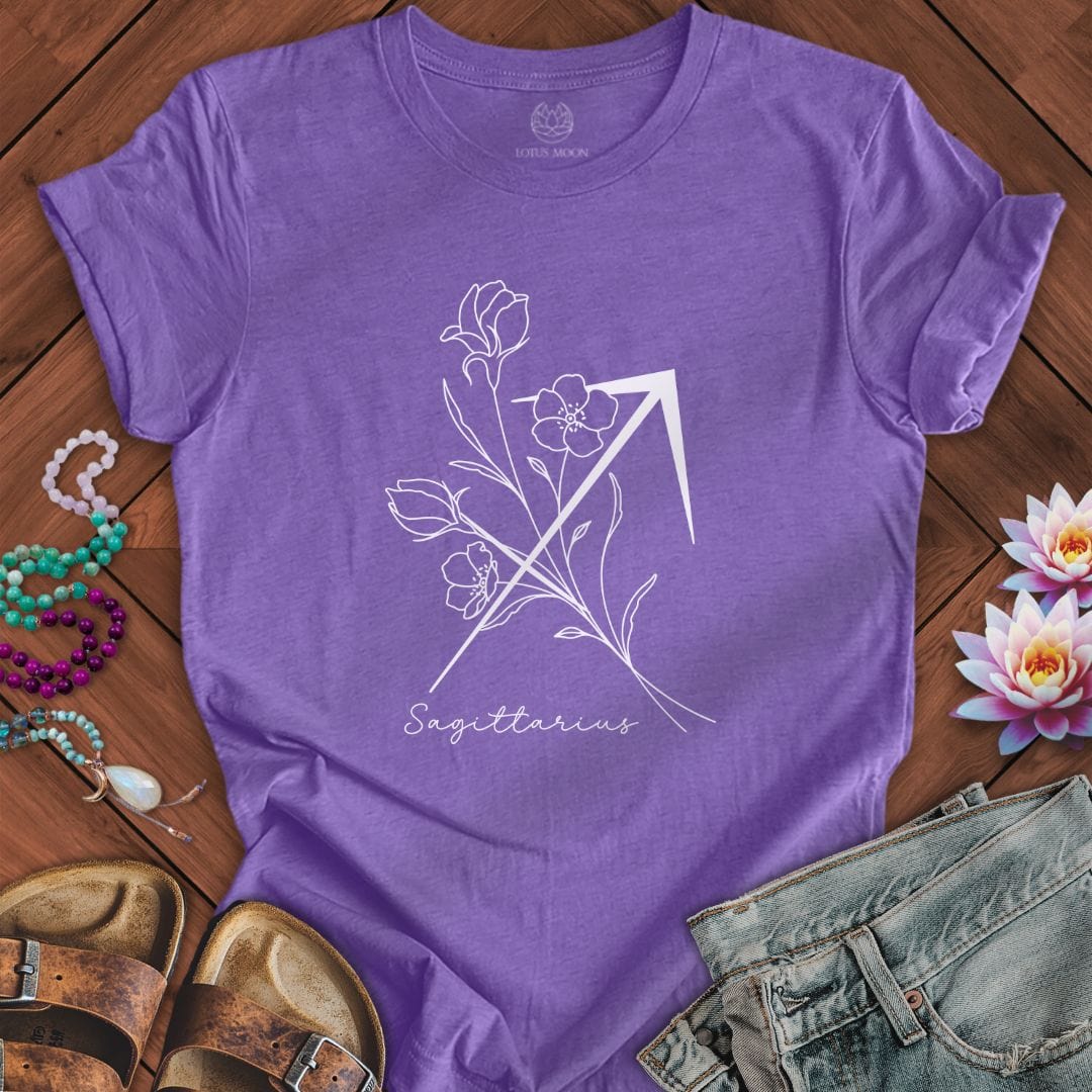 Boho Sagittarius Tee Heather Team Purple