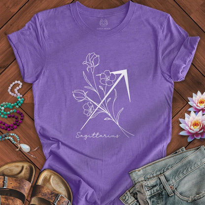 Boho Sagittarius Tee Heather Team Purple