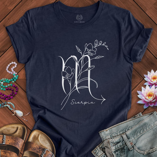 Boho Scorpio Tee Heather Midnight Navy