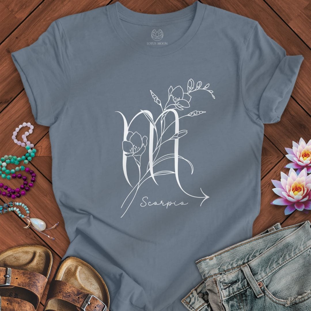 Boho Scorpio Tee Steel Blue