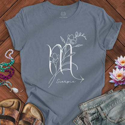 Boho Scorpio Tee Steel Blue