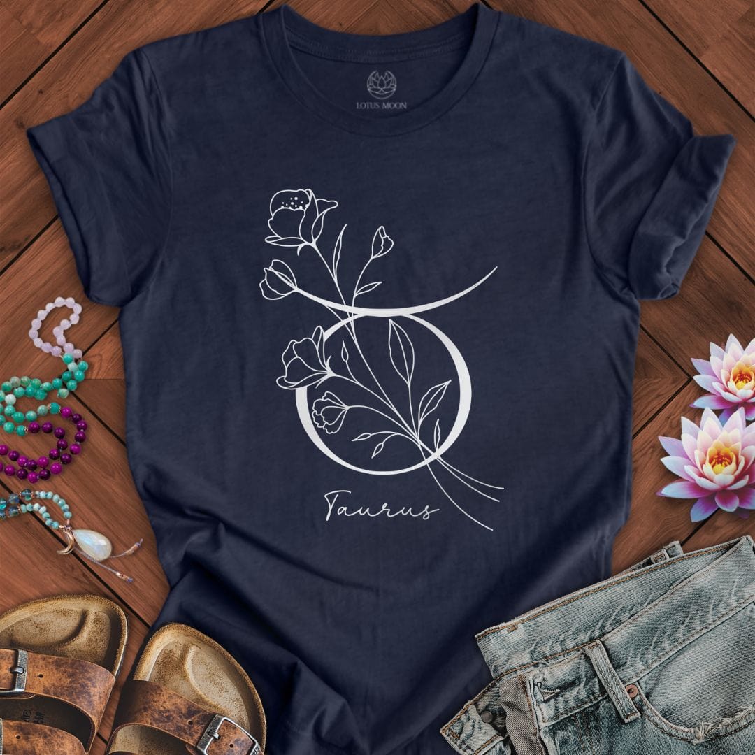 Boho Taurus Tee Heather Midnight Navy