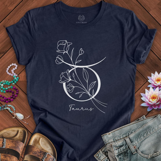 Boho Taurus Tee Heather Midnight Navy