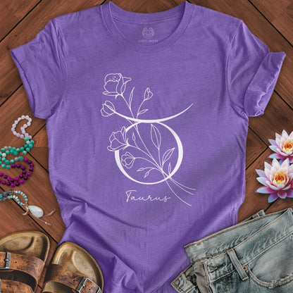 Boho Taurus Tee Heather Team Purple