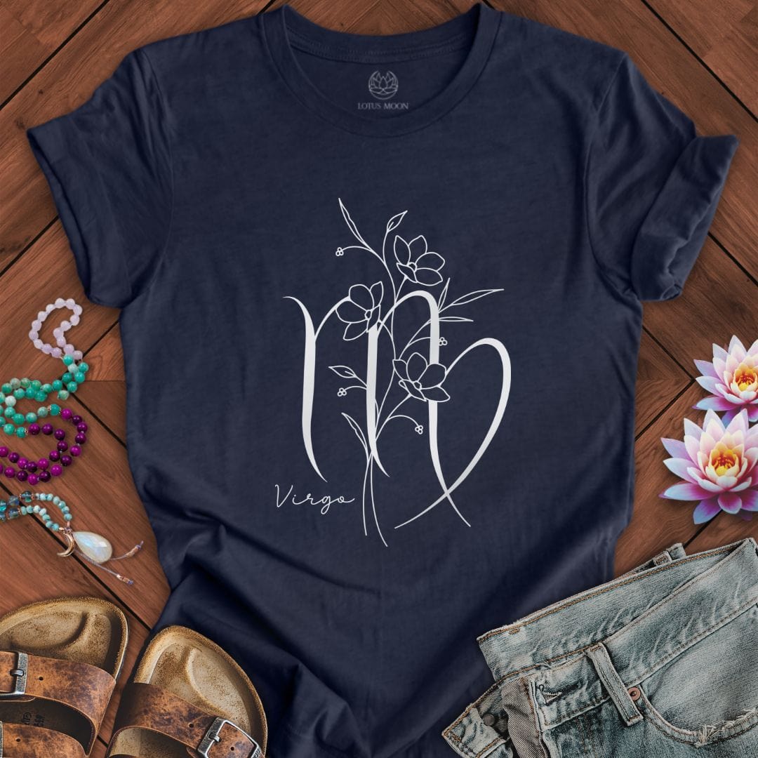 Boho Virgo Tee Heather Midnight Navy