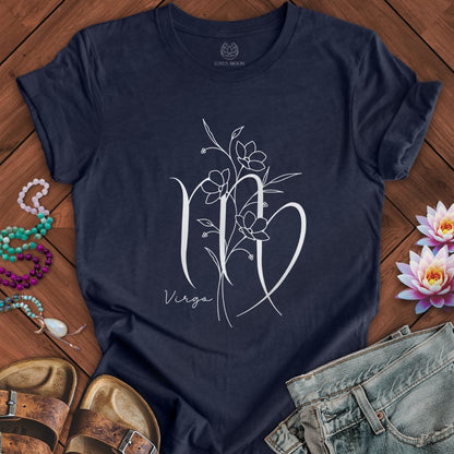 Boho Virgo Tee Heather Midnight Navy