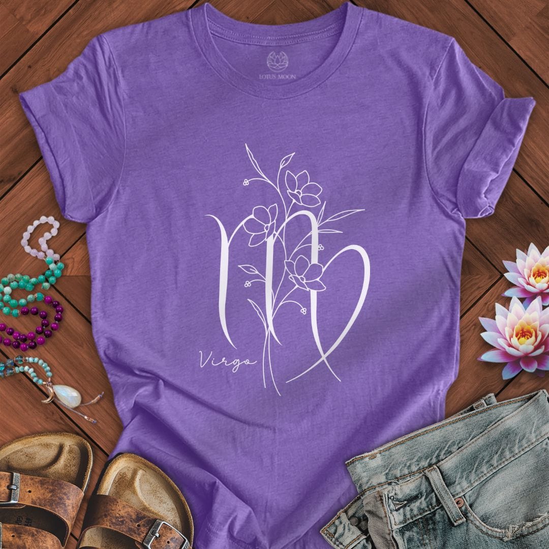 Boho Virgo Tee Heather Team Purple