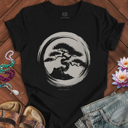 Bonsai Enso Circle Tee Black Heather