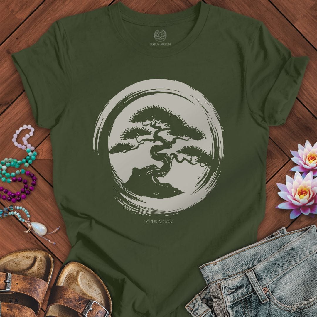 Bonsai Enso Circle Tee Military Green