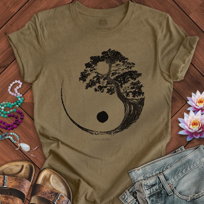 Bonsai Yin Yang Tee Heather Olive