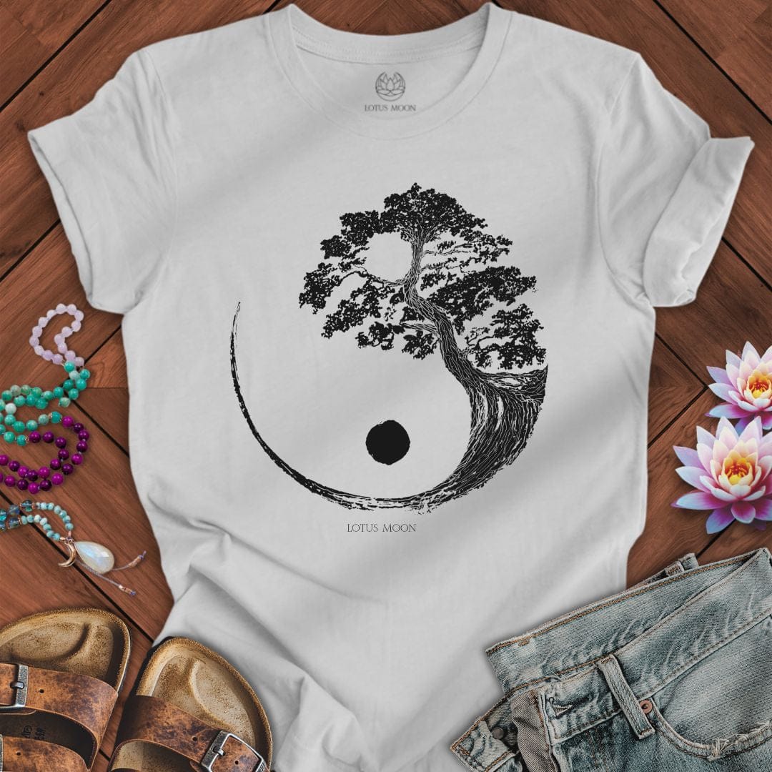 Bonsai Yin Yang Tee Solid Athletic Grey