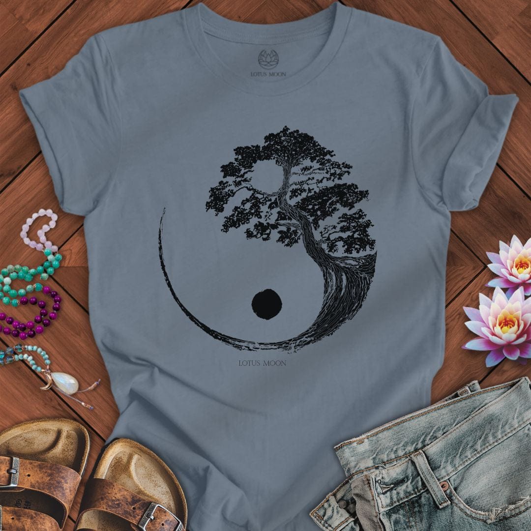 Bonsai Yin Yang Tee Steel Blue
