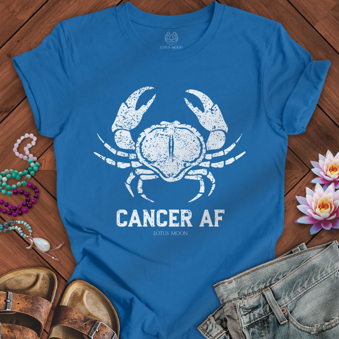 Cancer AF Tee Columbia Blue