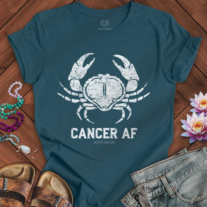 Cancer AF Tee Deep Teal