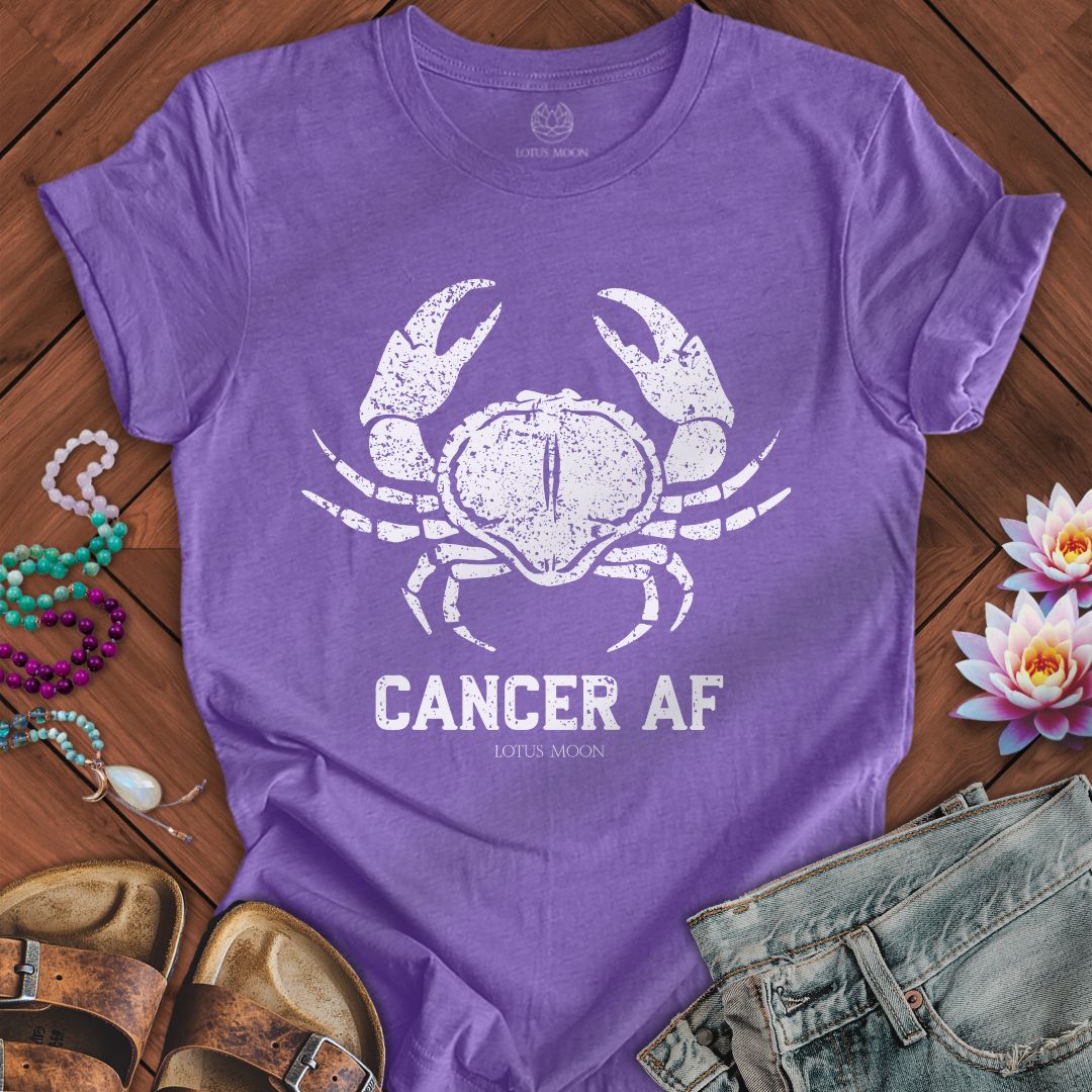 Cancer AF Tee Heather Team Purple