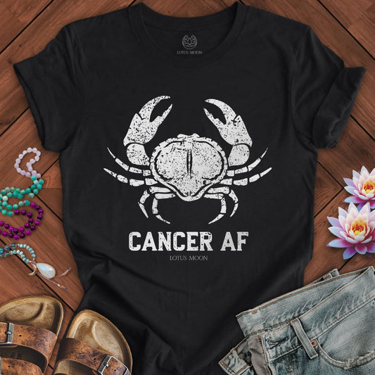 Cancer AF Tee Solid Black Blend