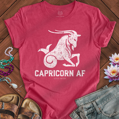 Capricorn AF Tee Heather Raspberry