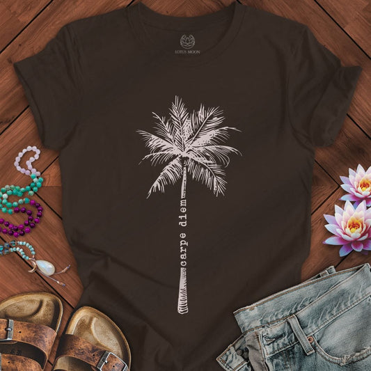 Carpe Diem Palm Tee Brown