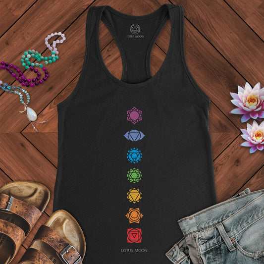 Chakra Symbols Tank Solid Black
