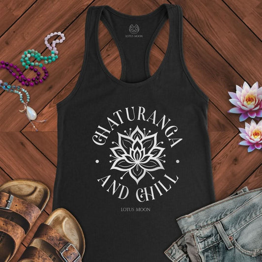 Chaturanga And Chill Tank Solid Black