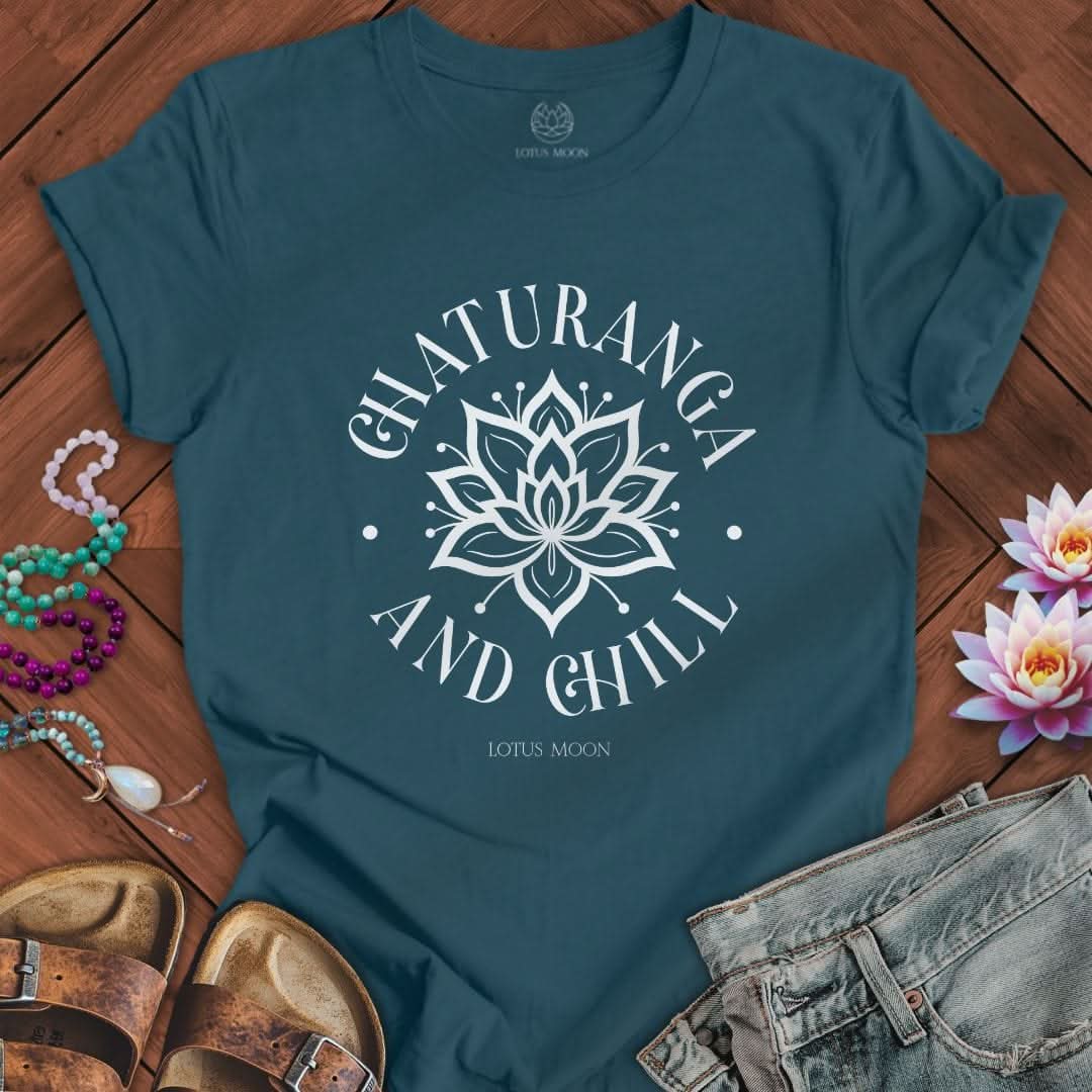 Chaturanga And Chill Tee Deep Teal