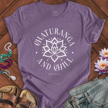 Chaturanga And Chill Tee Heather Purple